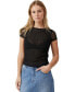 ფოტო #1 პროდუქტის Women's Becca Gathered Short Sleeve T-shirt