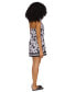 Women's Printed Twist-Neck Short Halter Dress