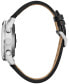 ფოტო #2 პროდუქტის Men's CZ Smart Hybrid Sport Black Leather Strap Smart Watch 43mm