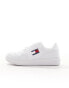 Фото #4 товара Tommy Jeans retro basket trainers in white