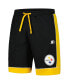 ფოტო #2 პროდუქტის Men's Black, Gold Pittsburgh Steelers Fan Favorite Fashion Shorts