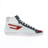 Фото #1 товара Diesel S-Leroji Mid Mens White Leather Lifestyle Sneakers Shoes