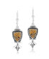 Фото #1 товара Sterling Silver Women's Dangle Earrings Choice of Gemstone Color