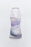 Фото #6 товара Платье из полупрозрачной ткани с драпировкой и принтом ZARA