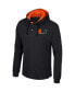 Фото #2 товара Men's Black Miami Hurricanes Affirmative Thermal Hoodie Long Sleeve T-shirt