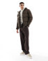 Selected Homme short puffer jacket in brown