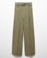 Фото #4 товара Women's Belted Wide leg Pants