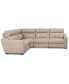 Gabrine 4-Pc. Leather Sectional with 2 Power Headrests, Created for Macy's