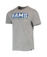 Фото #2 товара Men's Gray Los Angeles Rams Major Super Rival T-shirt