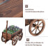 Фото #5 товара Blumenwagen Holz, Pflanzwagen 4 Rädern