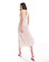 Фото #4 товара ASOS DESIGN lace insert dress with hi low hem in pink