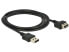 Delock 2m 2xUSB2.0-A - 2 m - USB A - USB A - USB 2.0 - Male/Female - Black
