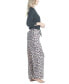 Women's 3/4 Sleeve Top & Boot-Cut Pajama Pants Set