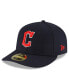 Фото #1 товара Men's Navy Cleveland Guardians Authentic Collection On-Field Road Low Profile 59Fifty Fitted Hat