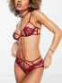 Hunkemoller Luxure lace and strapping body in red
