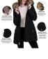 ფოტო #8 პროდუქტის Women's Stretch Faux-Fur Trim Hooded Puffer Coat