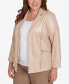 Plus Size Emerald Isle Women's Shimmer Faux Leather Jacket