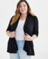 ფოტო #1 პროდუქტის Style & Co Plus Size Open-Front Long-Sleeve Cardigan, Created for