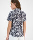 Women's Tiki Print Cotton Button-Front Shirt