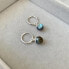 Silver round earrings with labradorite 2in1