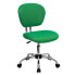 Фото #4 товара Mid-Back Bright Green Mesh Swivel Task Chair With Chrome Base