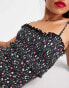 The Frolic Gianna shirred swimsuit in black floral