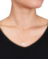 ფოტო #2 პროდუქტის Freshwater Cultured Pearl (11.5-12mm) and Diamond Accent Leaf 17" Necklace in 10k Rose Gold