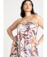 Фото #3 товара Платье-сарафан для пляжа ELOQUII plus Size без бретелек