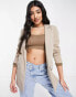 Фото #1 товара Pieces tailored oversized blazer in beige