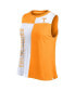 Women's Orange/White Tennessee Volunteers Colorblock High Neck Tank Top