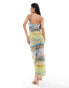 Фото #3 товара ASOS DESIGN square neck cami maxi dress in landscape print