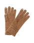 Фото #1 товара Forte Cashmere Braided Cable Cashmere Gloves Women's