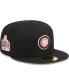 Фото #1 товара Men's Black Chicago Cubs Pastel Undervisor 59FIFTY Fitted Hat
