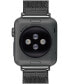ფოტო #3 პროდუქტის Women's Black Stainless Steel Mesh Signature "C" Charm Strap for Apple Watch, 38, 40, 41mm