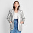 Фото #1 товара Women's Relaxed Fit Faux Leather Blazer - A New Day