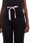 Фото #5 товара Kaiia ribbon bow front flared trousers co-ord in black