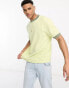 Фото #4 товара River Island contrast neck slub t-shirt in green