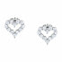 Romantic silver heart shaped earrings Tesori SAIW130