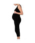 Maternity Ripe Faye Nursing Rib Knit Dress Black