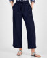 Women's Belted Pleated-Front Ankle Pants