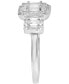 ფოტო #4 პროდუქტის Cubic Zirconia Baguette Cluster Ring in Sterling Silver