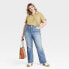 Фото #2 товара Women's Plus Size High-Rise Vintage Bootcut Jeans - Universal Thread Indigo 18W