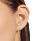 ფოტო #2 პროდუქტის Diamond J-Hoop Earrings (1/10 ct. t.w.) in 10k Gold