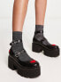 Lamoda Rosey Love chunky platform dolly shoes in black