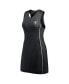 Women's Black Las Vegas Raiders Studio Boost Athletic Half-Zip Dress Черно-белый, S - фото #3