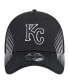 Фото #4 товара Men's Black Kansas City Royals Active Dash Mark 39THIRTY Flex Hat