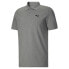 Фото #1 товара Мужская футболка-поло Puma Essentials Pique с коротким рукавом серого цвета.