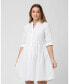 ფოტო #1 პროდუქტის Maternity Paige Poplin Dress White