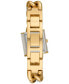 Women's MK Chain Lock Three-Hand Alabaster and Gold-Tone Stainless Steel Watch 25mm