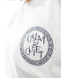 In The Style Plus calm & quiet slogan sweatshirt in grey marl